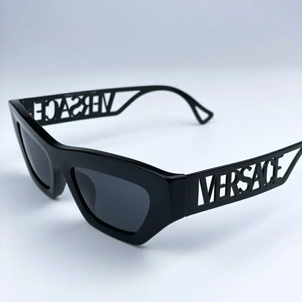 SALE! NEW Versace VE4432U 523287 Black Dark Grey Cat Eye Women Sunglasses